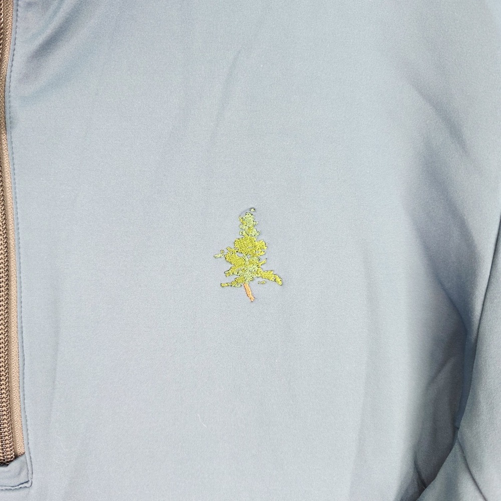Greyson Men's Medium Blue Sequoia 1/4 Zip Pullover Golf Course Logo Stretch - Picture 3 of 12